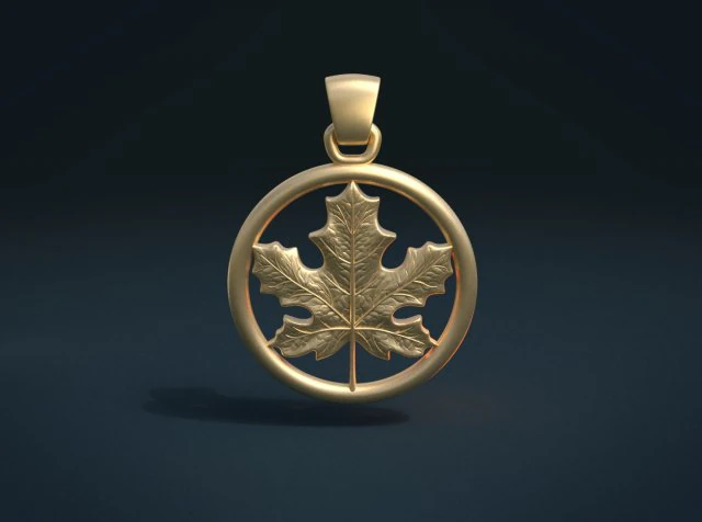 maple pendant 3D Print Model .c4d .max .obj .3ds .fbx .stl .blend 