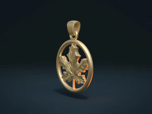 maple pendant 3D Print Model