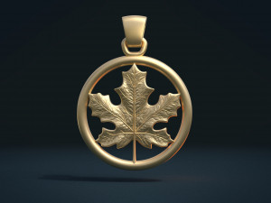 maple pendant 3D Принт Модель