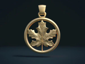 maple pendant 3D Print Model