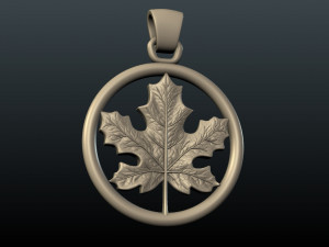 maple pendant 3D Принт Модель