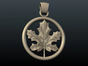 maple pendant 3D Print Model
