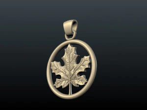 maple pendant 3D Print Model