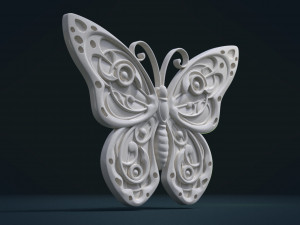 butterfly relief 3D Print Model