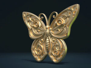butterfly relief 3D Print Model