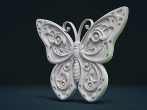 butterfly relief 3D Print Model