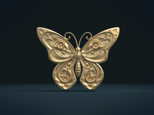 butterfly relief 3D Print Model
