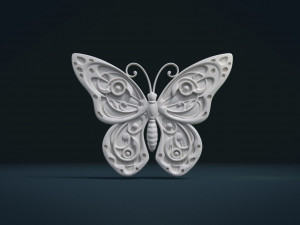 butterfly relief 3D Print Model