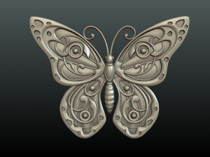 butterfly relief 3D Print Model