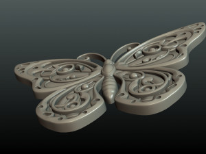 butterfly relief 3D Print Model