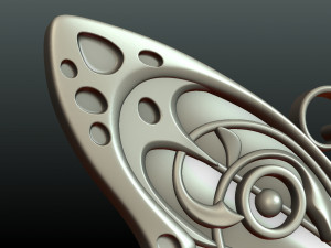 butterfly relief 3D Print Model