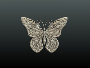 butterfly relief 3D Print Model