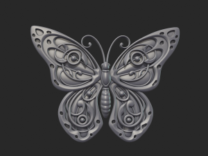 butterfly relief 3D Print Model