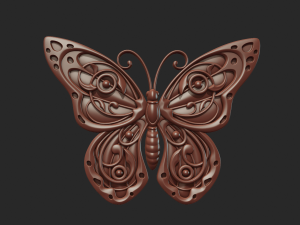 butterfly relief 3D Print Model