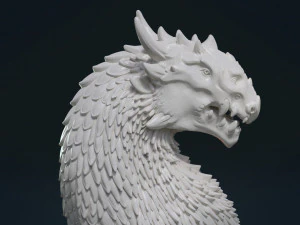 dragon bust 3D Print Model