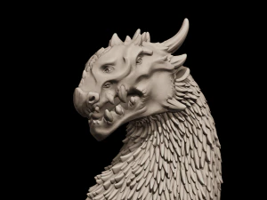dragon bust 3D Print Model
