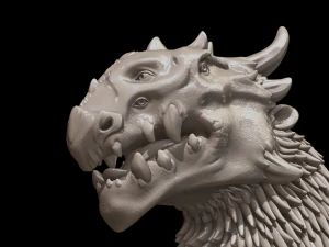 dragon bust 3D Print Model