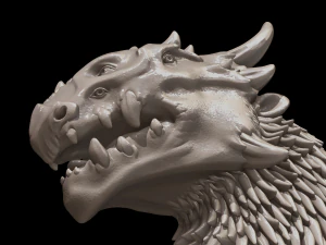 dragon bust 3D Print Model
