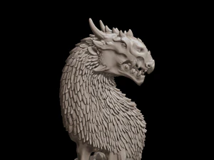 dragon bust 3D Print Model