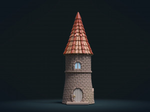 fantasy tower house 3Dプリントモデル