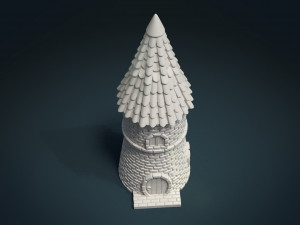 fantasy tower house 3Dプリントモデル