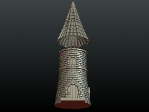 fantasy tower house 3Dプリントモデル