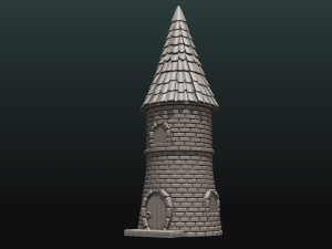 fantasy tower house 3Dプリントモデル
