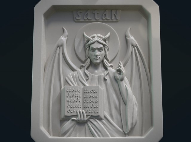 satan relief and pendant Model do druku 3D .c4d .max .obj .3ds .fbx .stl .blend 