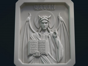 satan relief and pendant 3D Print Model