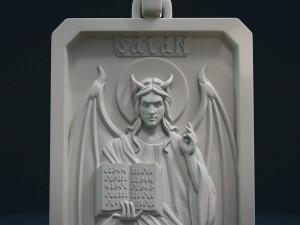 satan relief and pendant Model do druku 3D
