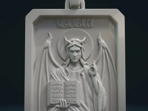 satan relief and pendant 3D Print Model