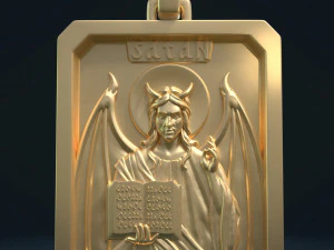 satan relief and pendant 3D Print Model