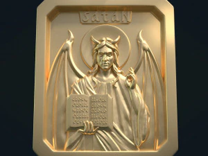 satan relief and pendant 3D Print Model