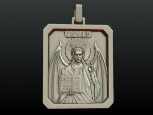 satan relief and pendant Model do druku 3D