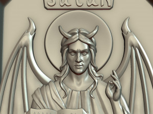 satan relief and pendant Model do druku 3D