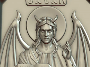satan relief and pendant 3D Print Model