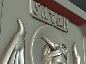 satan relief and pendant Model do druku 3D