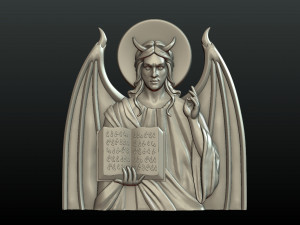 satan relief and pendant Model do druku 3D