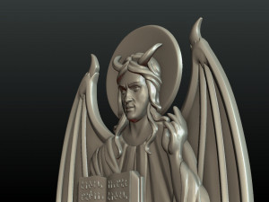 satan relief and pendant Model do druku 3D