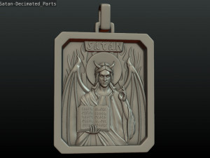 satan relief and pendant Model do druku 3D