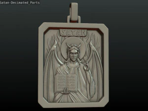 satan relief and pendant 3D Print Model