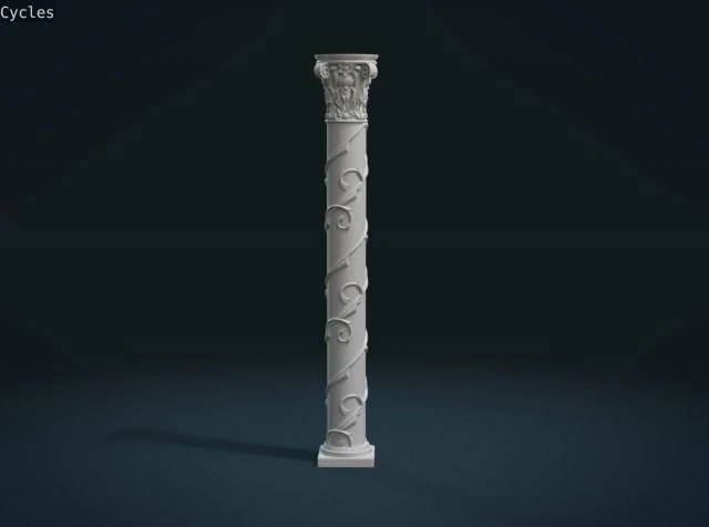 print ready column 3D Print Model .c4d .max .obj .3ds .fbx .stl .blend
