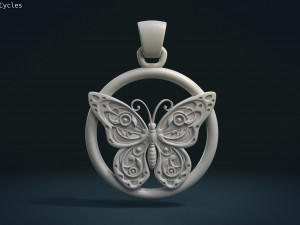 Butterfly pendant 3D 프린트 모델