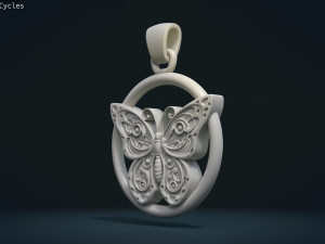 Butterfly pendant 3D 프린트 모델