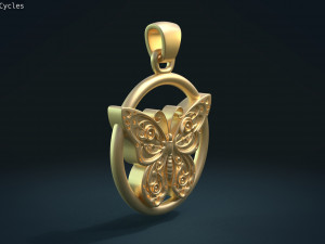 Butterfly pendant 3D 프린트 모델