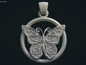 Butterfly pendant 3D 프린트 모델