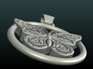 Butterfly pendant 3D 프린트 모델