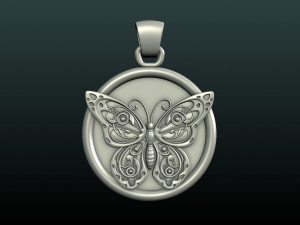 Butterfly pendant 3D 프린트 모델