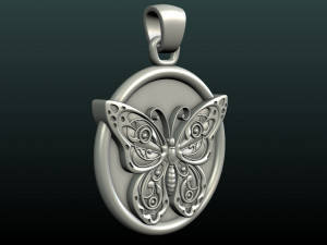 Butterfly pendant 3D 프린트 모델