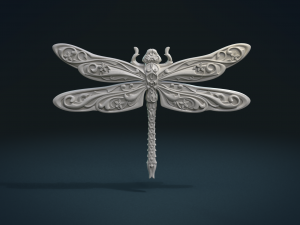 dragonfly relief 3D 打印模型